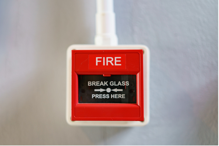 fire alarm on wall